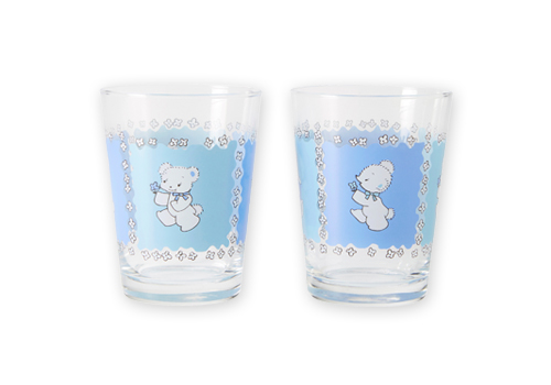 ファミちゃんが描かれた限定販売のグラス