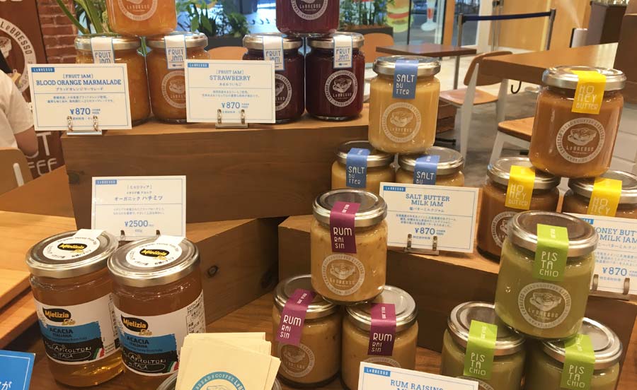 店頭に並ぶレブレッソのジャム