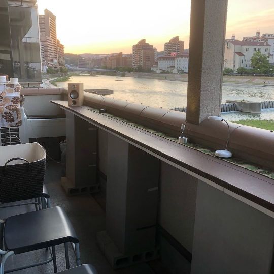 テラス席は特等席