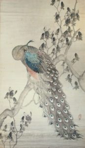 クジャクの絵が描かれた作品