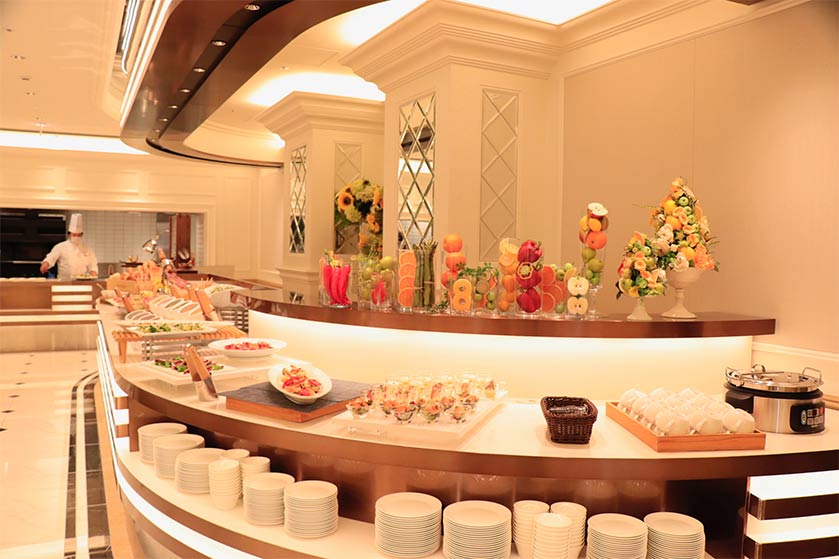 アンサンブルのビュッフェコーナー