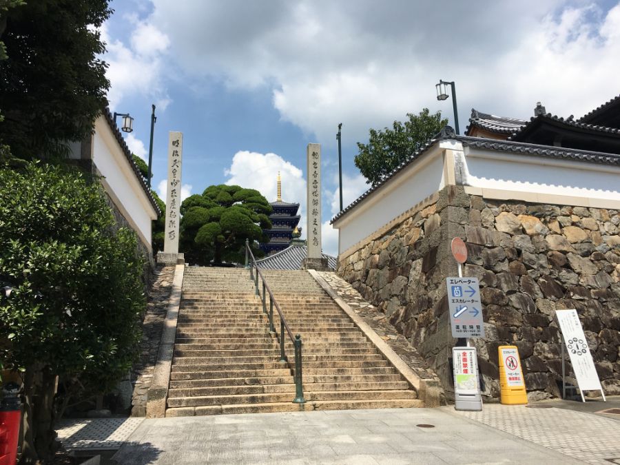 本堂へ続く石段