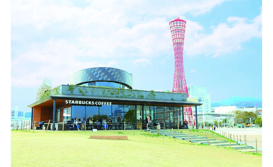 絶好のビュースポットとして人気のスターバックスコーヒー