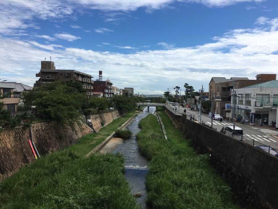芦屋川の風景