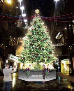 アプローズタワーのクリスマスツリー