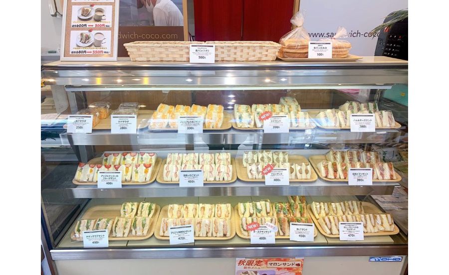 サンドイッチのショーケース