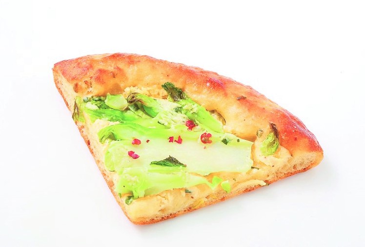 ブランジェリー コム・シノワのつぼみ菜のハーブチーズピザ