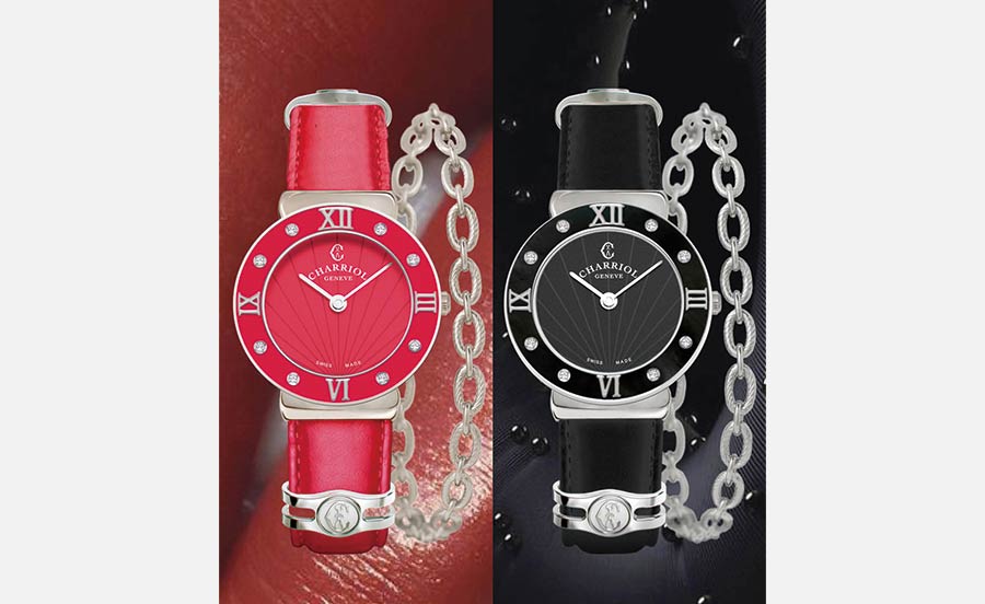 阪神梅田本店で、スイスのラグジュアリー時計ブランド「シャリオール」の新作キャンペーン開催中