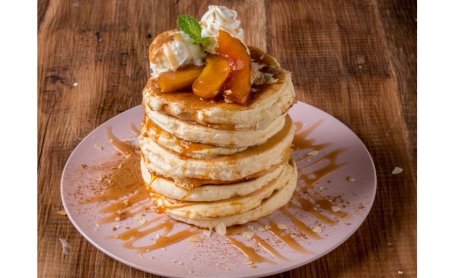 トッピングされたbelle-villeのミルフィーユパンケーキ