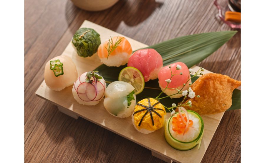 見た目もキュートな手毬寿司