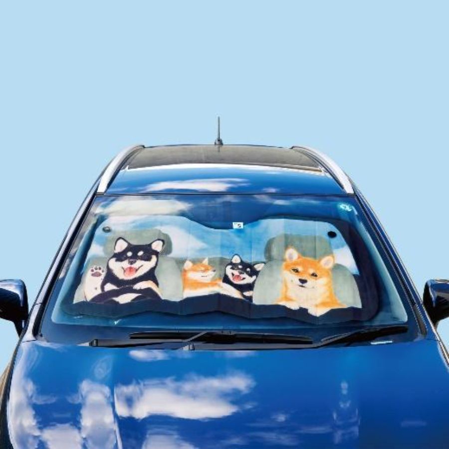 犬柄のサンシェード