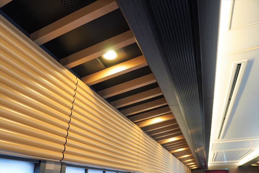 京とれいん雅洛の車内ダウンライト