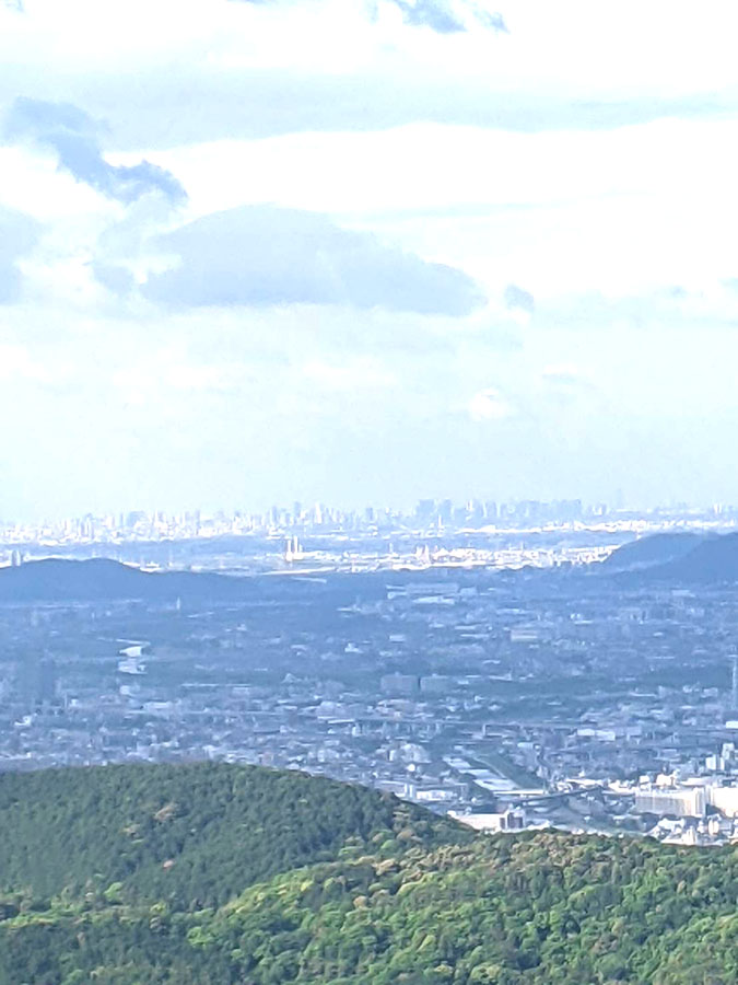 大文字山からみる大阪方面