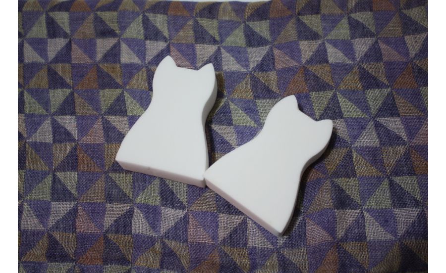 PVAダイカット吸水スポンジ ねこ型 2P