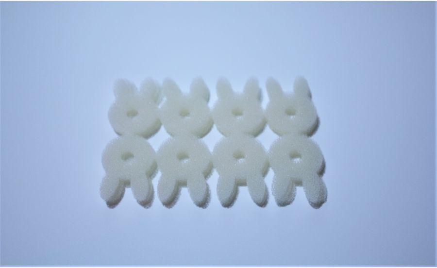 洗面台排水口用ゴミキャッチャー耳付きウサギ型24P