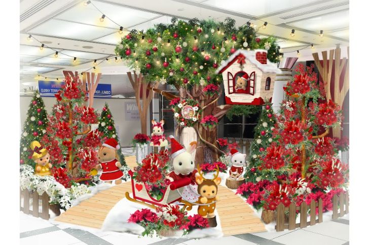 シルバニアファミリーの装飾がクリスマス仕様に！ホワイティうめだで、11月27日から