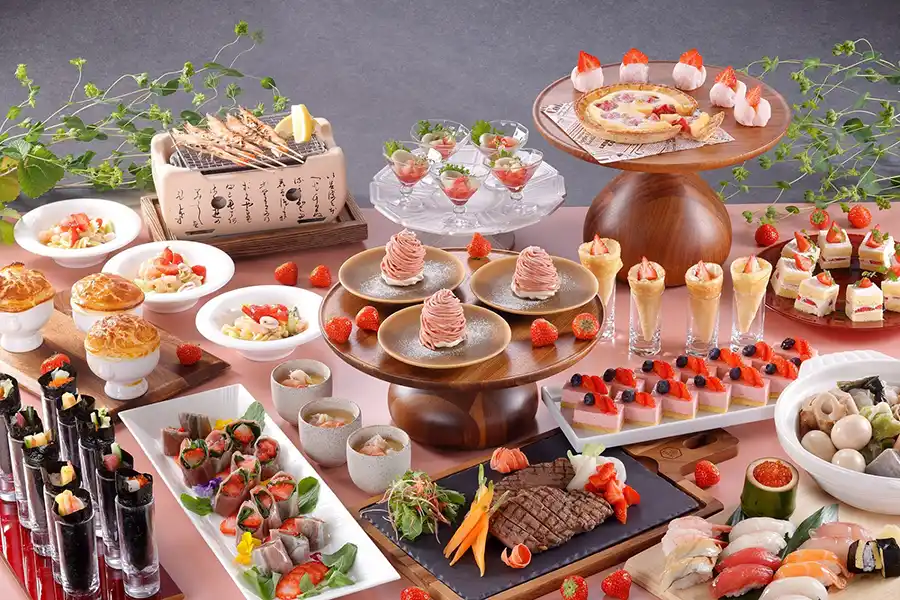 ウェスティン京都のいちごブッフェのスイーツ