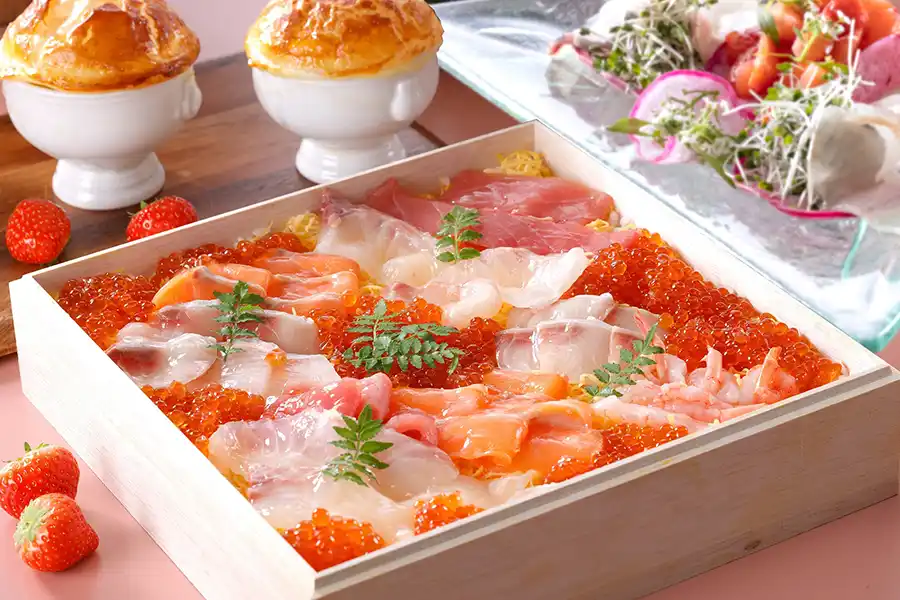 ウェスティン京都のいちごブッフェのちらし寿司
