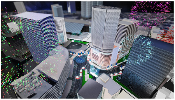 梅田の巨大交差点が会場に！？デジタル空間上に再現された梅田の街で、初のバーチャルイベントを開催