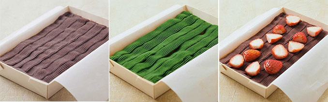 あんこを乗せたわらび餅