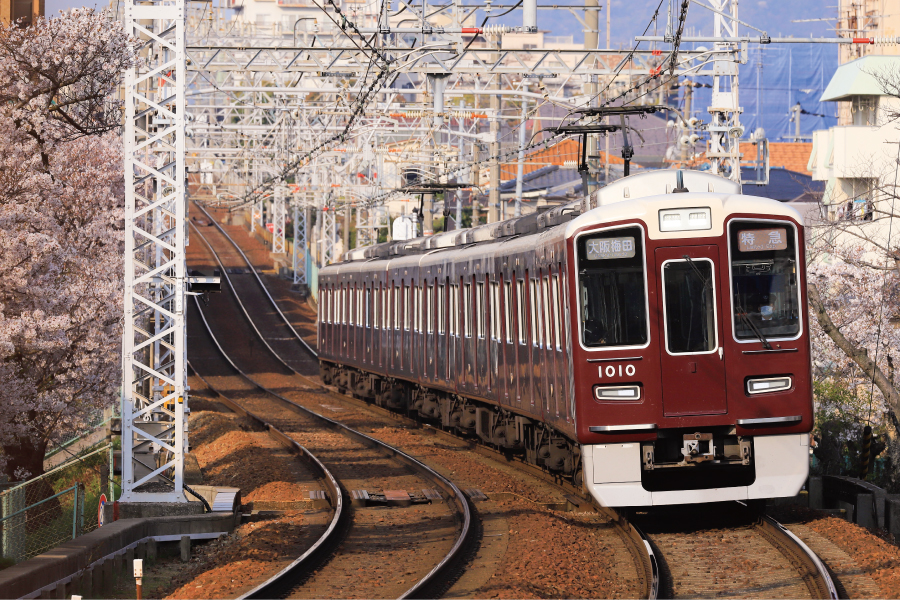 岡本駅付近 阪急電車