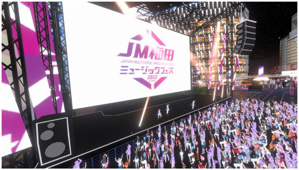 ネット上の仮想空間に再現した梅田の街で、バーチャルイベントを開催！