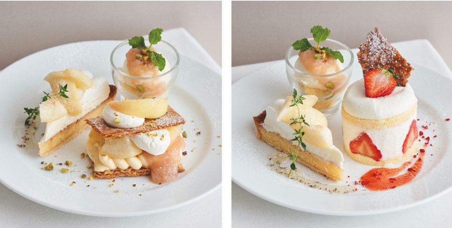 岡山白桃を使ったスイーツメニュー