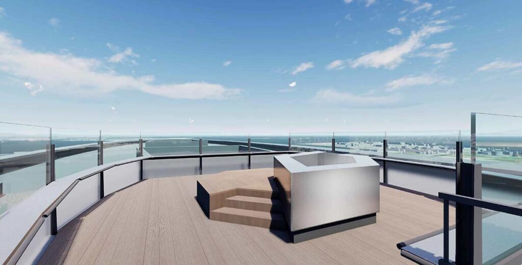 屋上テラスの昼間のイメージ