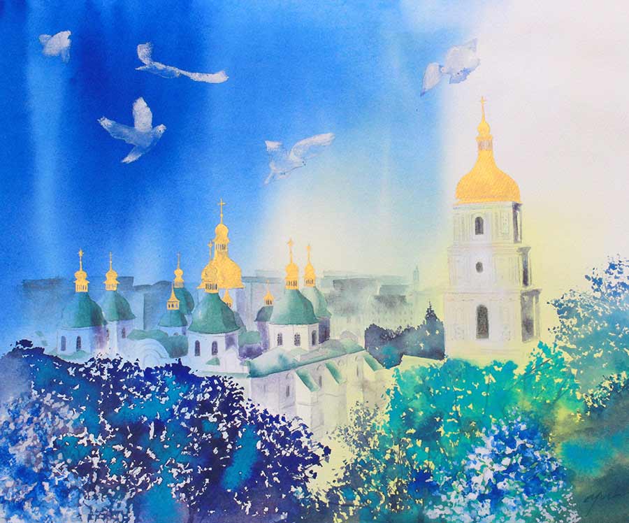 「水彩色えんぴつ」作家の第一人者・おかもとゆみの個展を神戸で開催、10月27日（木）から