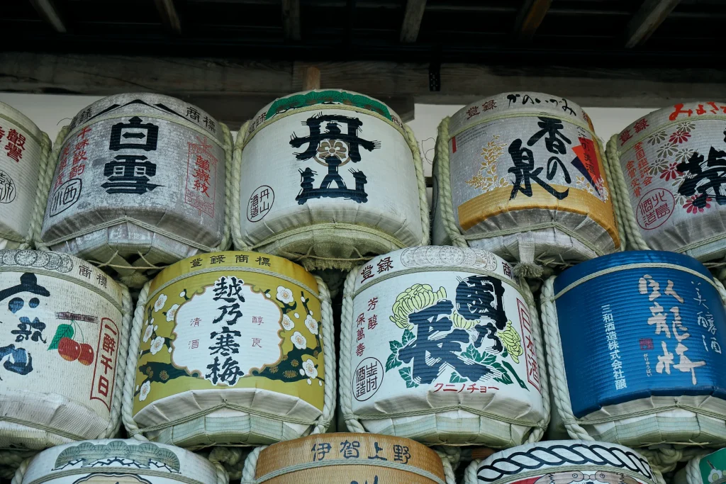 神輿庫のアップ。中にはお気に入りの銘柄があるかも