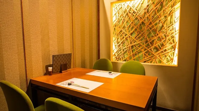 神戸三宮にあるてん樹の個室の内観