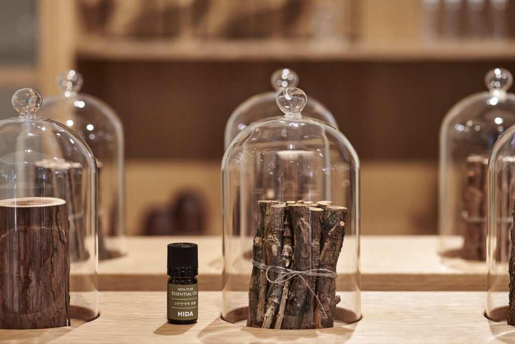 「HIDA大阪店」アロマコーナー