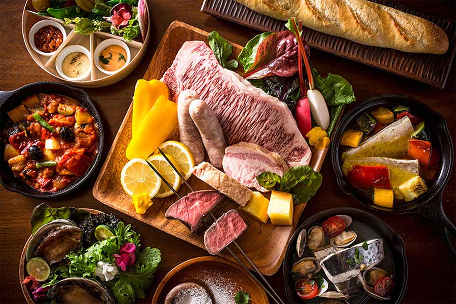 猪名川グランピングのバーベキュー