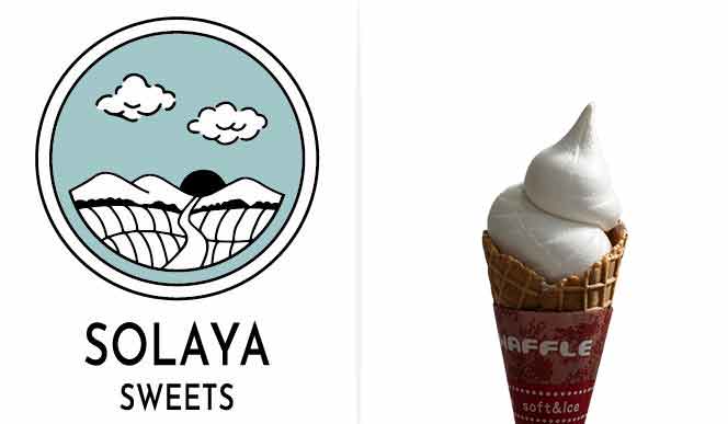 ロゴとソフトクリーム