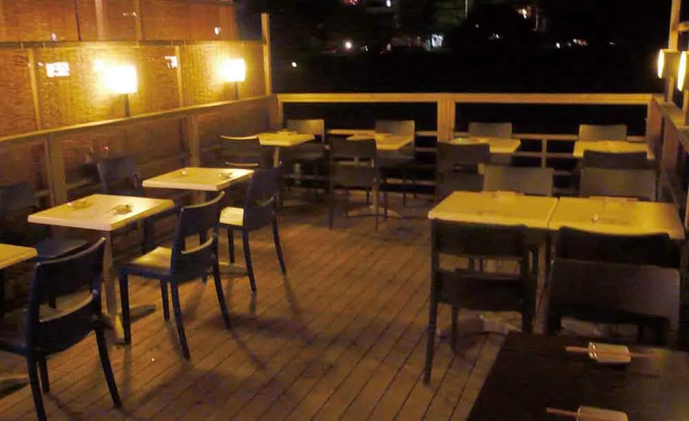 たき井の夜の川床