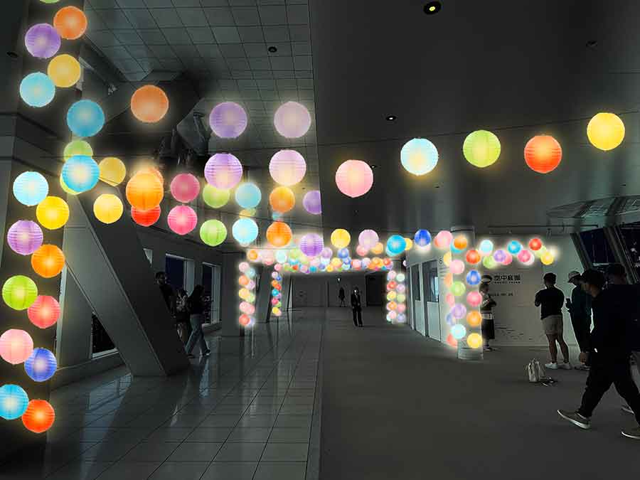 空中庭園展望台のランタンまつり