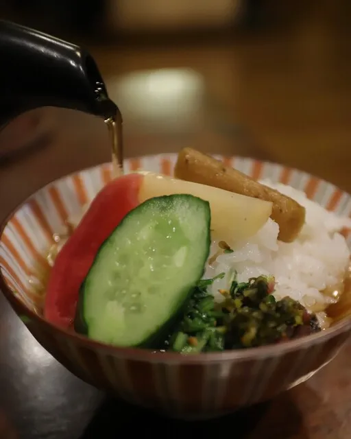 最後に元祖お茶漬けはaお茶をかけてさらさらと