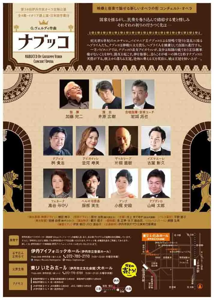 伊丹市民オペラ公演『ナブッコ』指揮者・キャスト一覧