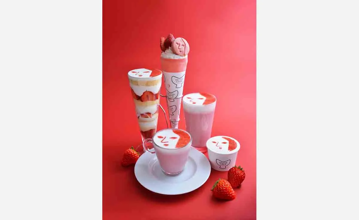 【2/1～京都でよじこ、苺まみれ】よーじやカフェのいちごスイーツ販売開始