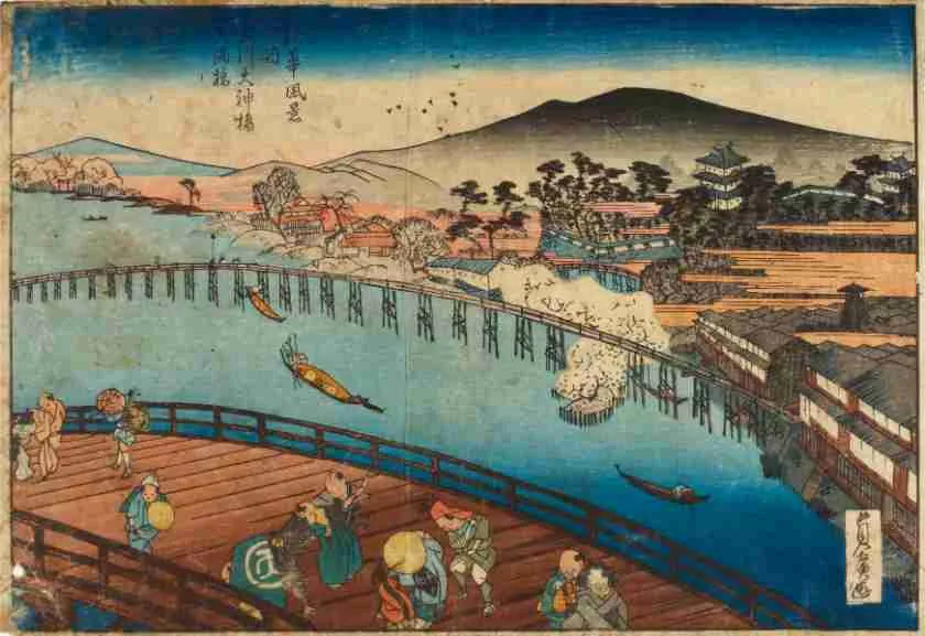 中之島図書館所蔵「大川天神橋天満橋」
