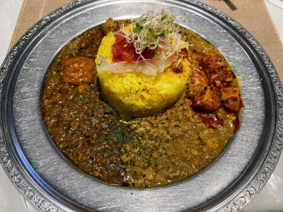 旧ヤム鐡道のキーマカレー