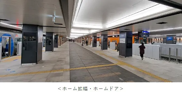 阪神大阪梅田駅 改良後のホーム