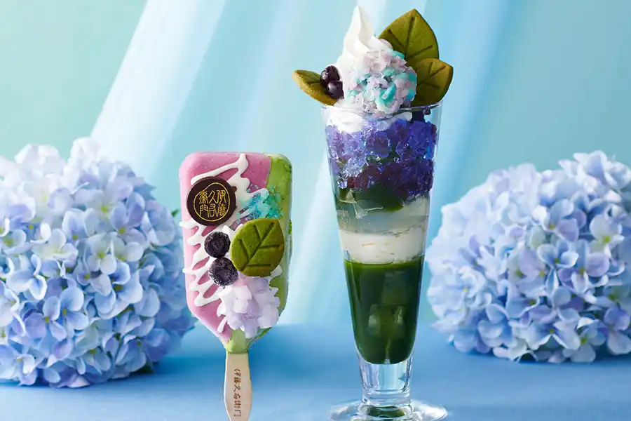 京都・伊藤久右衛門の「紫陽花パフェ」が2024年も登場！今年は新作の紫陽花スイーツも