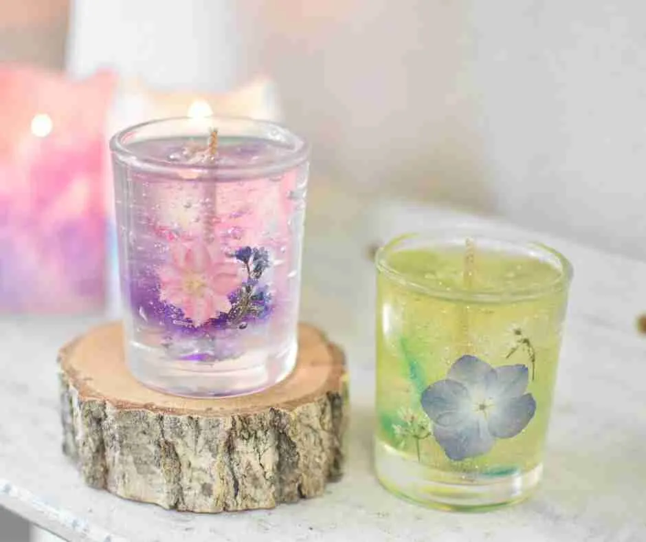 押し花ジェルキャンドル作りワークショップのイメージ