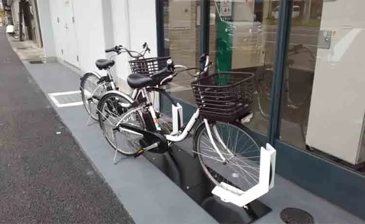 シェアサイクルの設置イメージ(阪急神戸線春日野道駅)