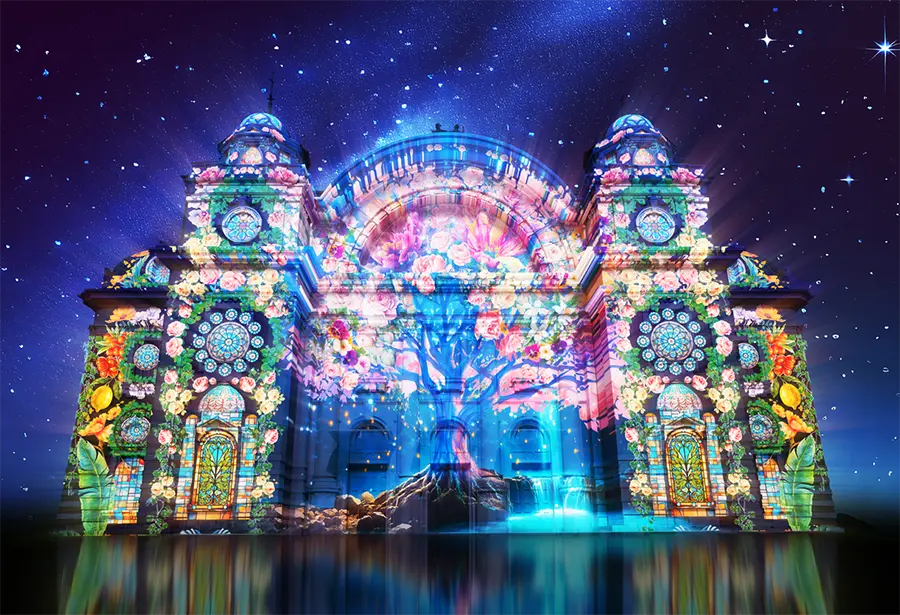 大阪・光の饗宴2024の中央公会堂の様子