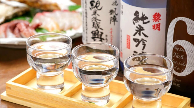 リール食堂 日本酒飲み比べ