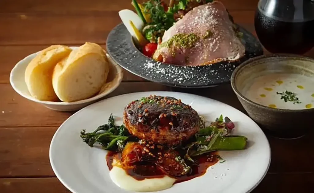 江坂ビストロ リアン 今月の黒毛和牛を使ったハンバーグ