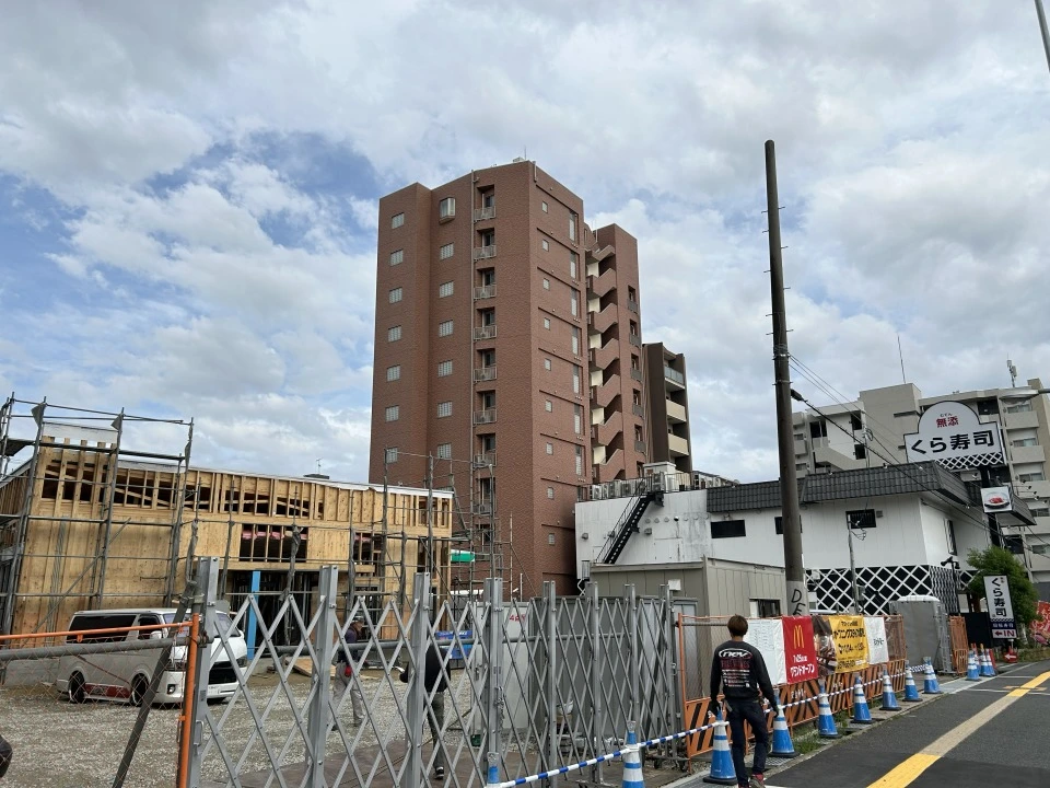 「マクドナルド緑地南店」工事の様子