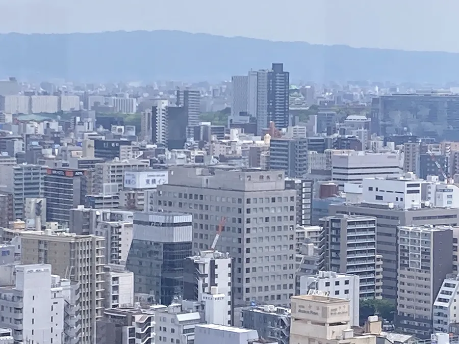 観覧車から見た生駒山方面
